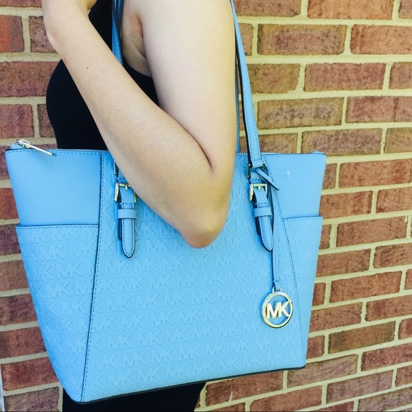 Michael Kors Charlotte Debossed Tote Bag - Picture 8 of 14